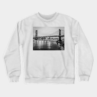 Manhattan Bridge B&W Crewneck Sweatshirt